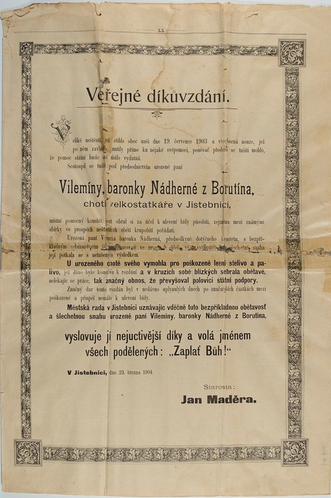 KRUPOBITÍ V JISTEBNICI V ROCE 1903